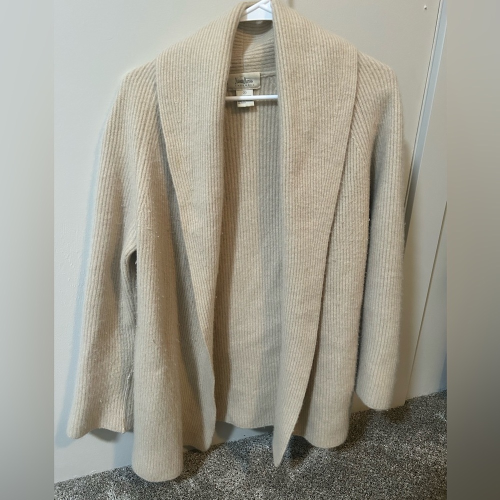 Vintage Neiman Marcus Cream Open Cardigan Sweater